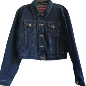 Zana Di Womens Jacket Size L Blue‎ Denim Long Sleeve Metal Button Up Collared
